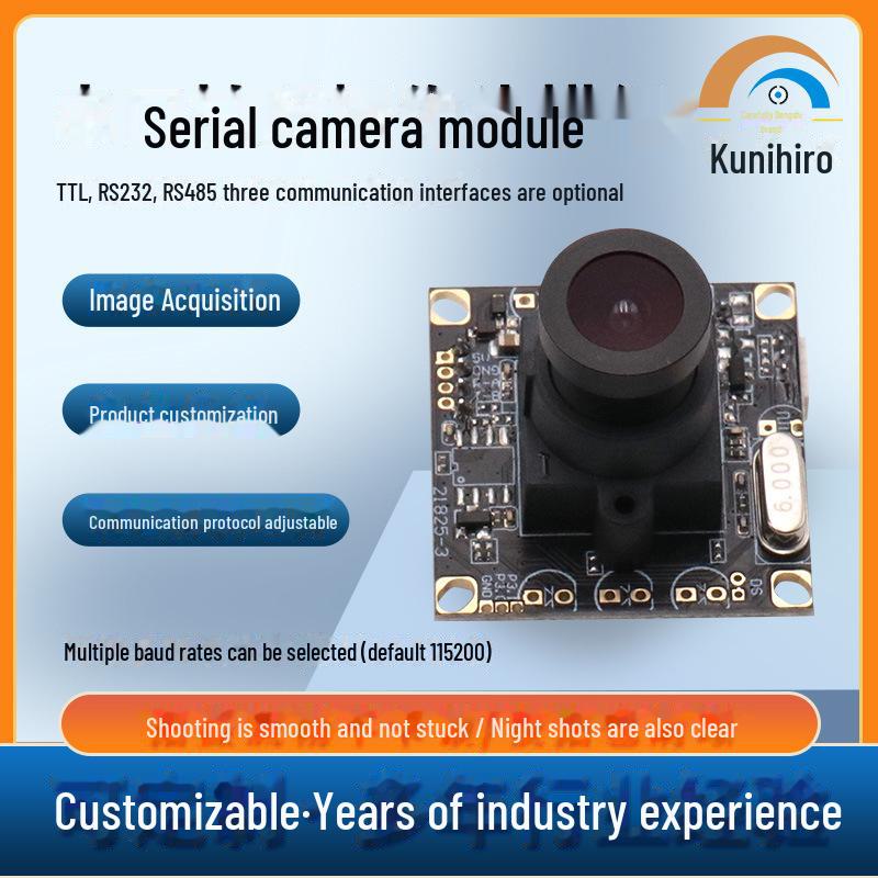 

300k-1M Pixel Serial Camera Module, RS232/RS485 Protocol, TTL Compatible
