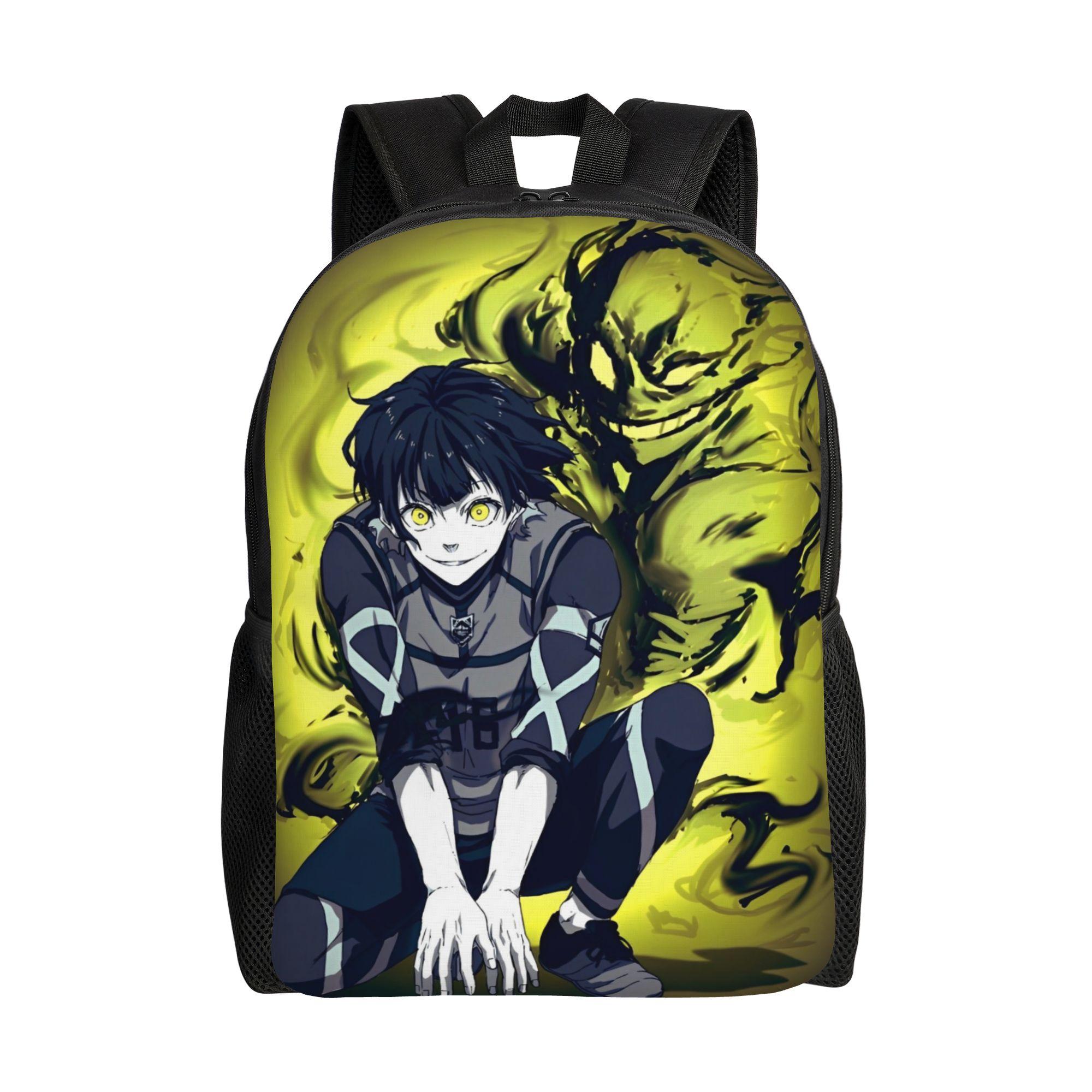 Ryusei Shidou Blue Locks Rucksack für Männer Frauen Lässig Student Business Tagesrucksack Fußball Anime Laptop Computer Umhängetasche Geschenk One Size