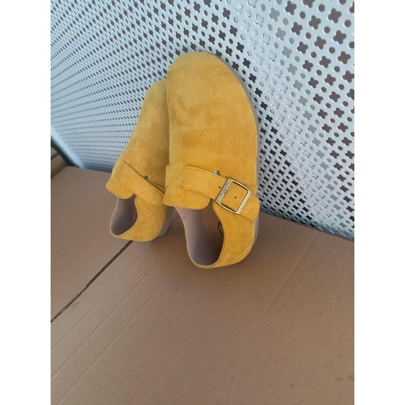 

Versatile flat bottom women s autumn new lazy one-pedal single shoes soft sole non-slip all-inclusive 40 жёлтый