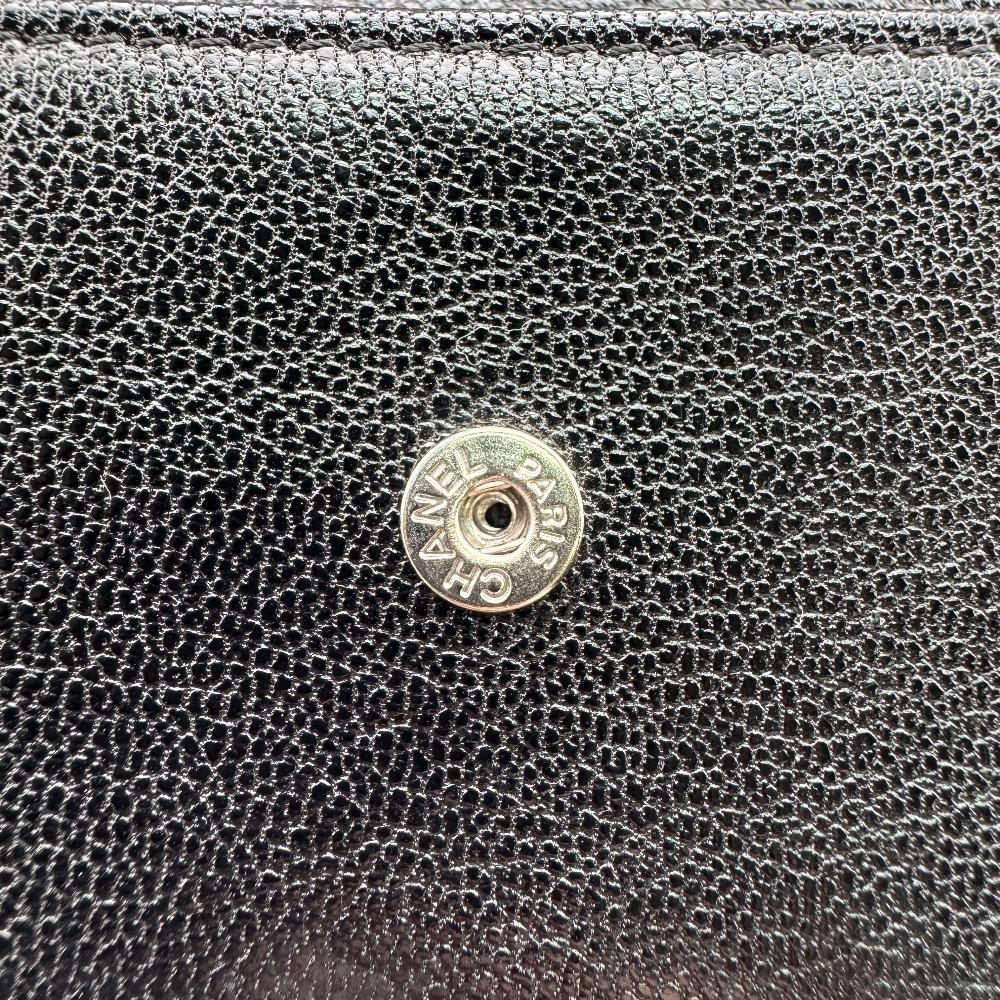 CHANEL quilting Bicolole leather Purse Silver leather Used