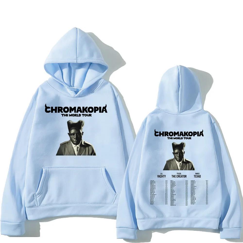 Tyler The Creator Chromakopia World Tour Hanorace Retro Clasic Cadouri pentru fani Pulovere unisex Hanorac imprimat pe două fețe Topuri libere High Street