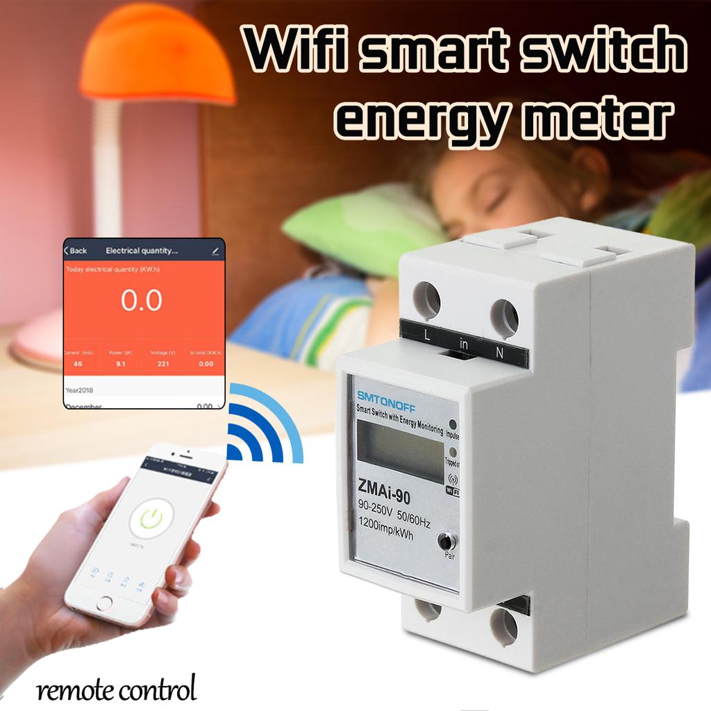 Buy Electric Kwh Smart Meter Single Phase Rail Meter Wifi Remote Control Switch 220v 110v Ac 50hz 60hz At Affordable Prices Free Shipping Real Reviews With Photos Joom