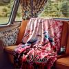 Cherry Blossoms And Blue Birds In Harmony Rv Blanketcustomizable With Your Namecomfortable And Stylish Perfect For Rv Travel Beds Chairs Offices Sofas