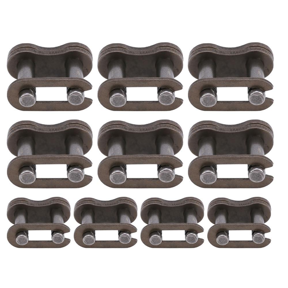 10Pcs Iron Chain Connecting Link Easy Installation Roller Chain Connecting Links Replacement Repair