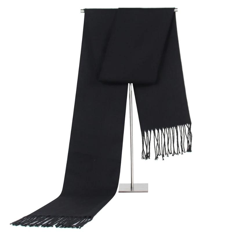 Fashion Design Plaid Men's Scarf Autumn Winter Korean Version Imitation Cashmere Muffler Male Soft Light Tassel Thick Warm Shawl