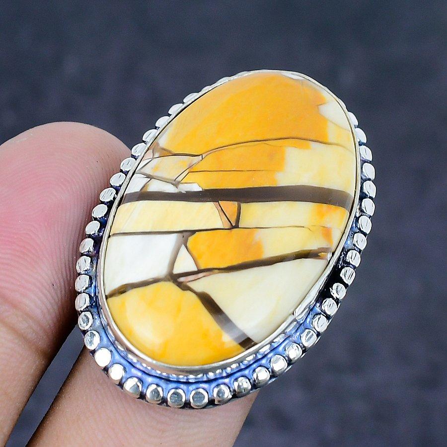 Brecciated Mookaite Gemstone 925 Sterling Silver Jewelry Ring Size 9