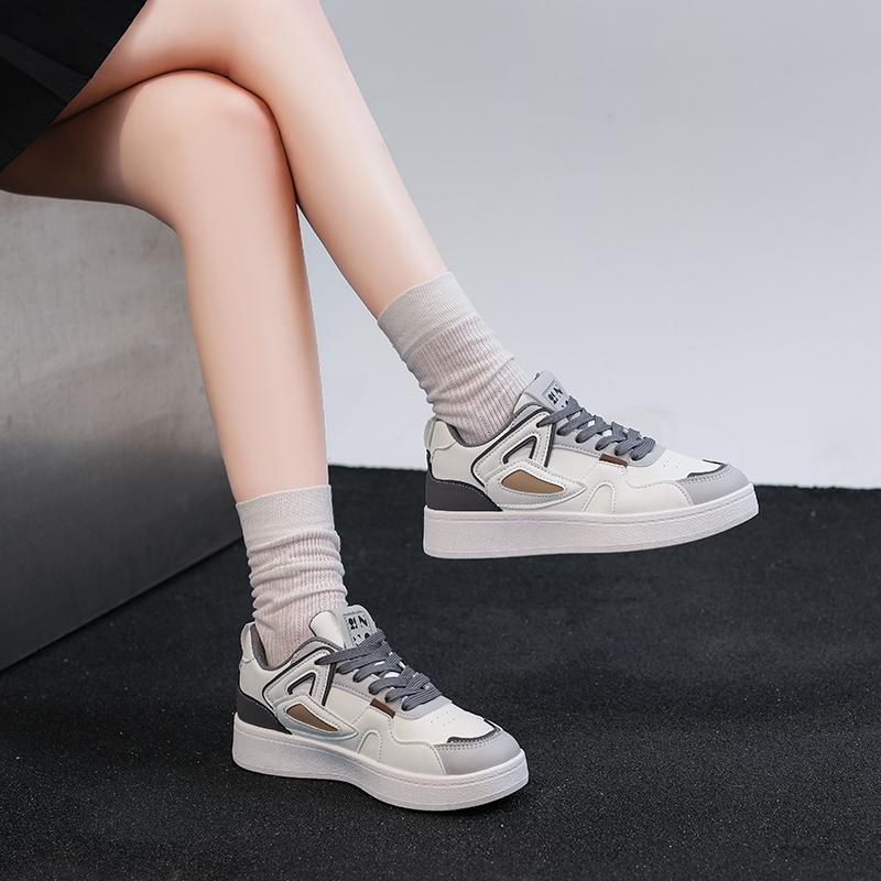 Fashion New Round Toe Breathable Sexy Casual Sneakers Spring/autumn Comfortable Non-slip Lace-up Walking Shoes for Women