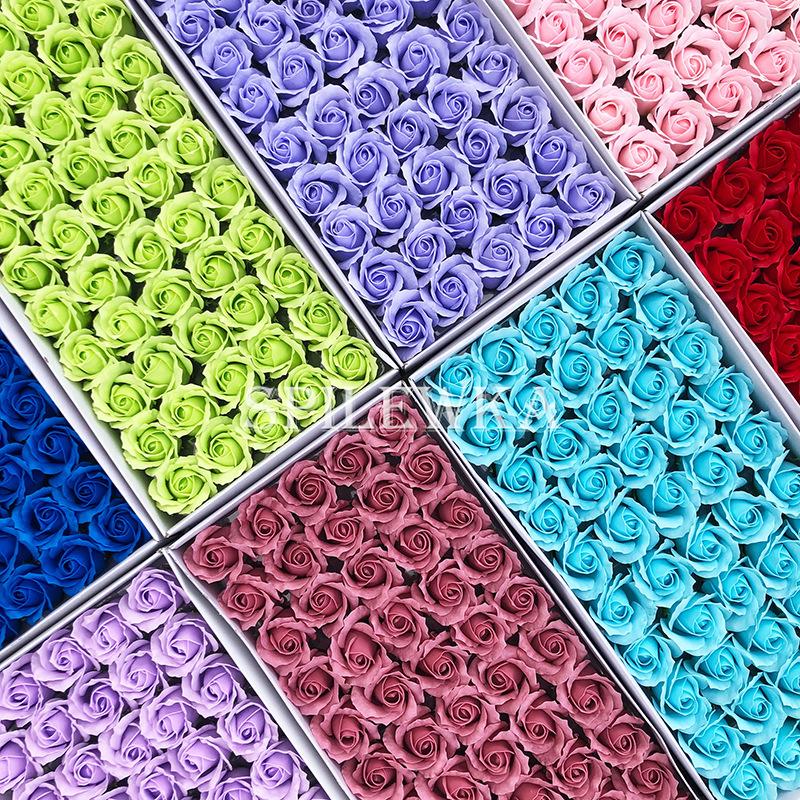Spilewka 3vrstá růže s kudrnatými okvětními lístky Hlavičky umělých květin Svatba DIY Dárková krabička Valentýn Domácí dekorace Umělá květina