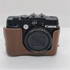 PU Leder Kameratasche für Canon Powershot G15 G16 Ganzkörperabdeckung mit Riemen