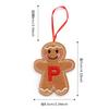 Gingerbread Man Ornaments for Christmas Tree Hanging Decor with Alphabet Letters Festive Holiday Home Decorations Gift