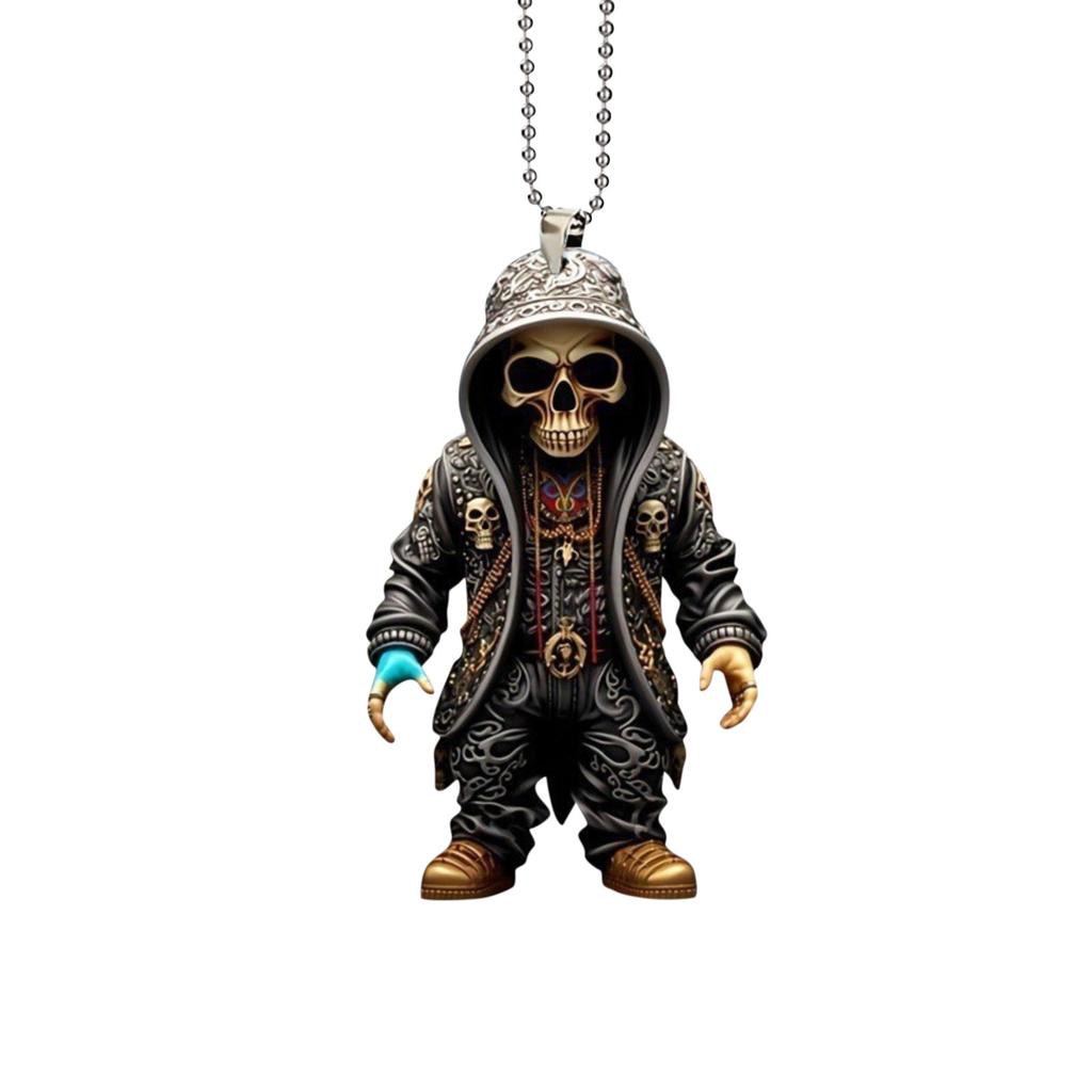 Skeleton Man Creative Car Decoration Acrylic Flat Pendant