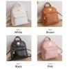 Women Backpack PU Leather Lingge Shoulder Small Backpack Multi-Function Ladies Phone Pouch Pack Ladies School Backpack Bags