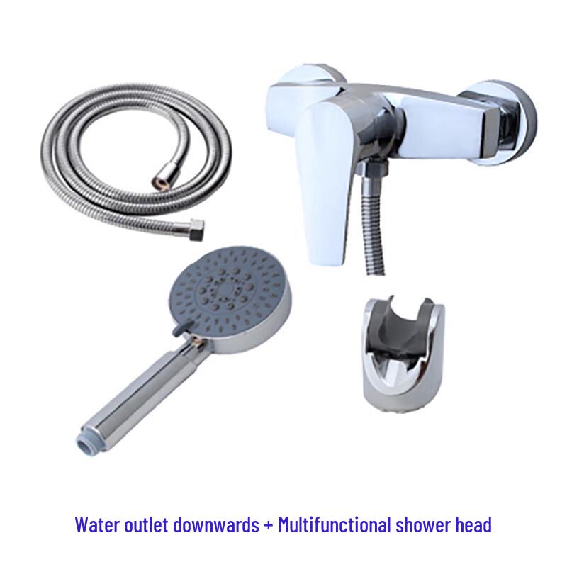 WDOFS Concealed Wall-Mounted Shower Mixer Faucet with Multi-Function Showerhead