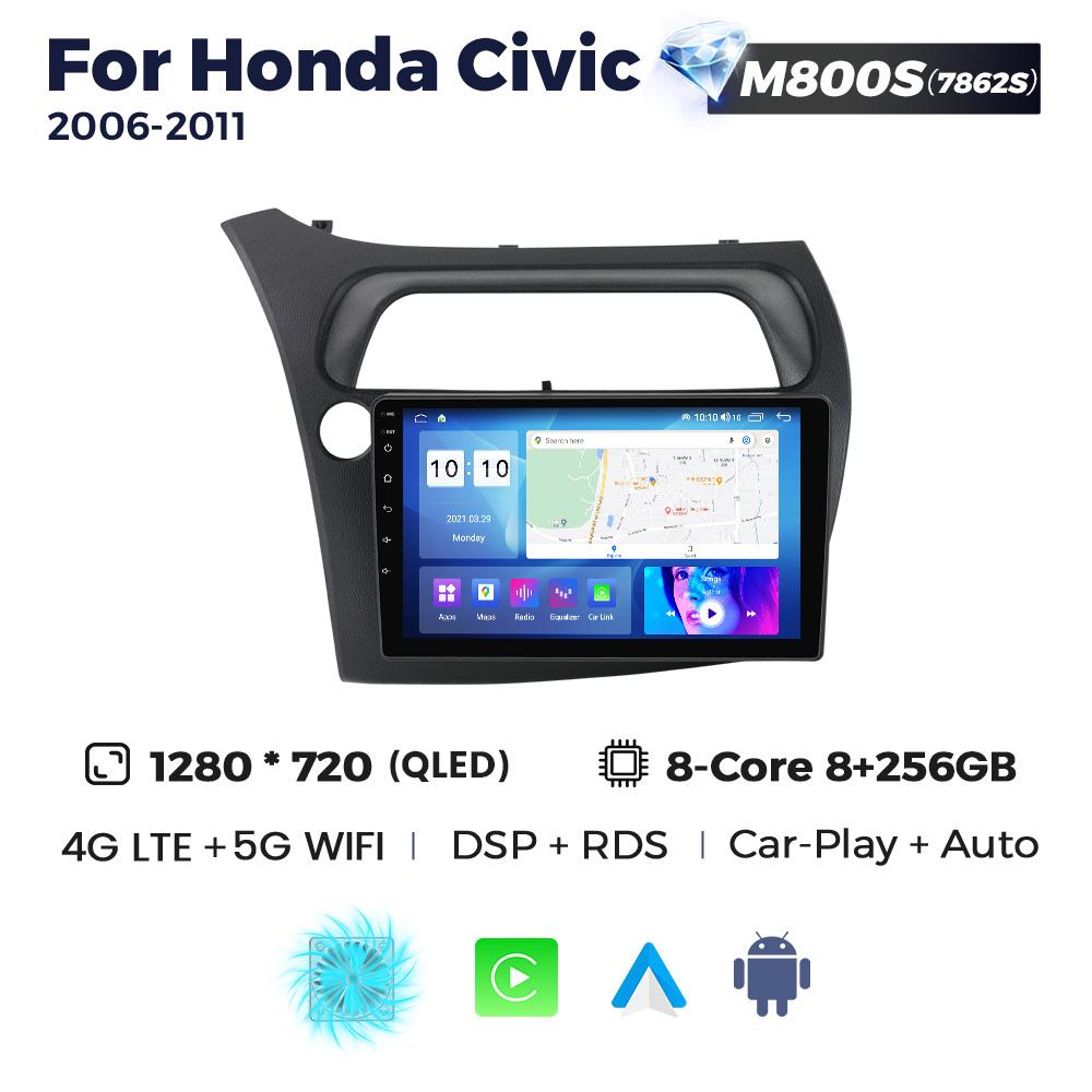 Navifly Android Car Radio Multimedia Video Player For Honda Civic Hatchback 2006-2011 Navigation GPS Auto Stereo 2Din Head Unit