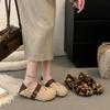 Xiaoxiangfeng mink plush shoes women's shoes, wear plush cotton shoes outside in autumn and winter 2025, and pedal Doudou cotton shoes with one foot