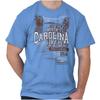 Camiseta de Manga Corta con Cuello Redondo para Adultos Souvenir de Acampada del Estado Tar Heel de Carolina del Norte