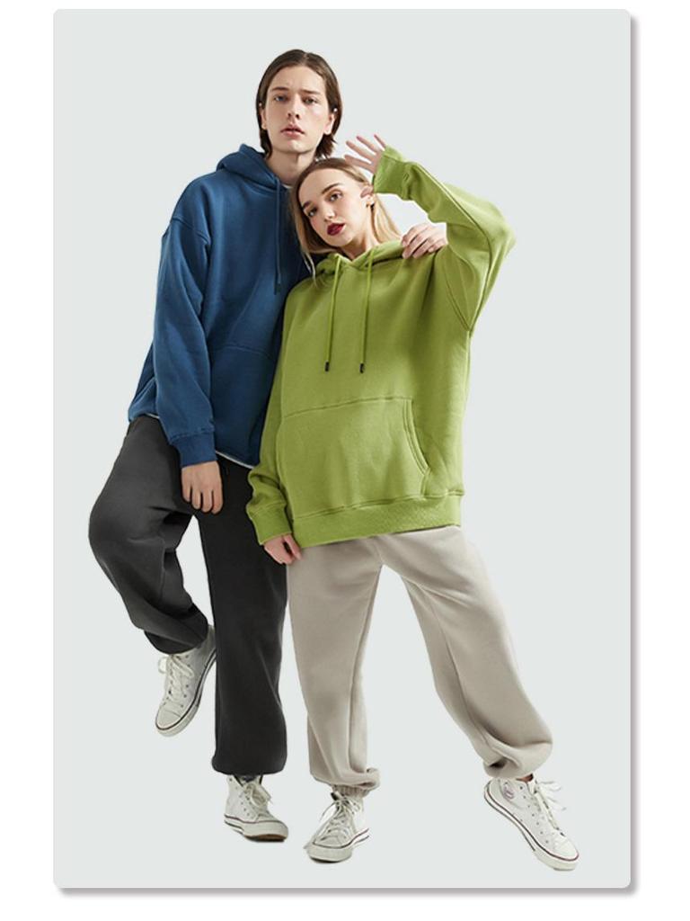 Kadın Düz Renk Kapüşonlu Sweatshirt - Sonbahar/Kış Pullover İşlemeli Tasarımlı