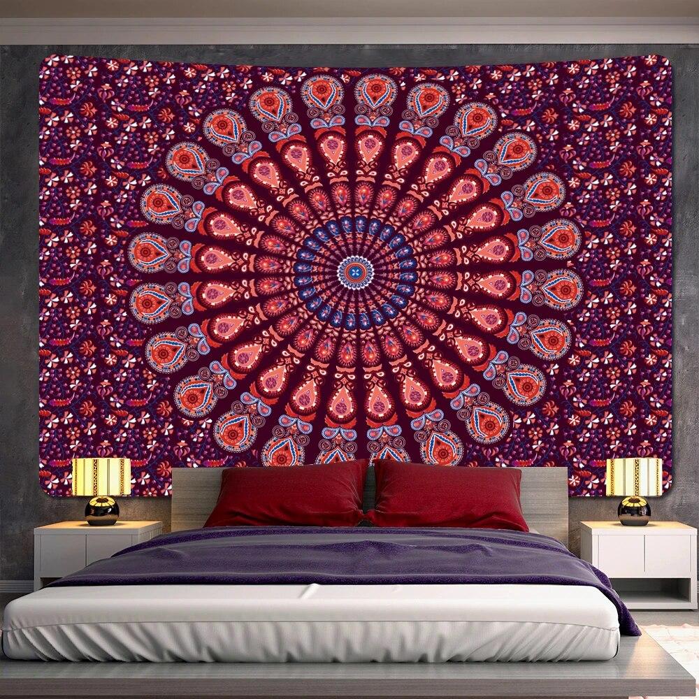 Indian Tapestry Home Decor Fantasy Mandala Tapestry Hippie Bohemian Decor Yoga Sheet Quilt Cover Yoga Mat