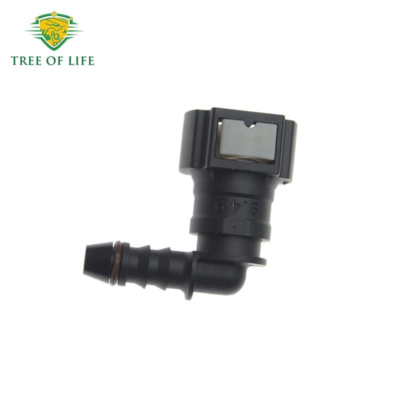 Car Fuel Line Hose Coupler 9.49mm/ID6 Pipe Coupler Quick Disconnect Release Connector Rubber Nylon Oil Hose Fitting Suitable