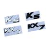 AAAGK1 Car 3D Metal Logo Lettering Badge Sticker Rear Trunk Emblem Silver Gloss Black Auto Decorate Accessories For Kia K2 K3 K4 K5 KX7