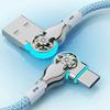 1M 2M Usb To Type C Fast Charging 180 Degree Rotation Cable Alloy Braided Data Cable For Xiaomi Samsung Huawei Phone Charger