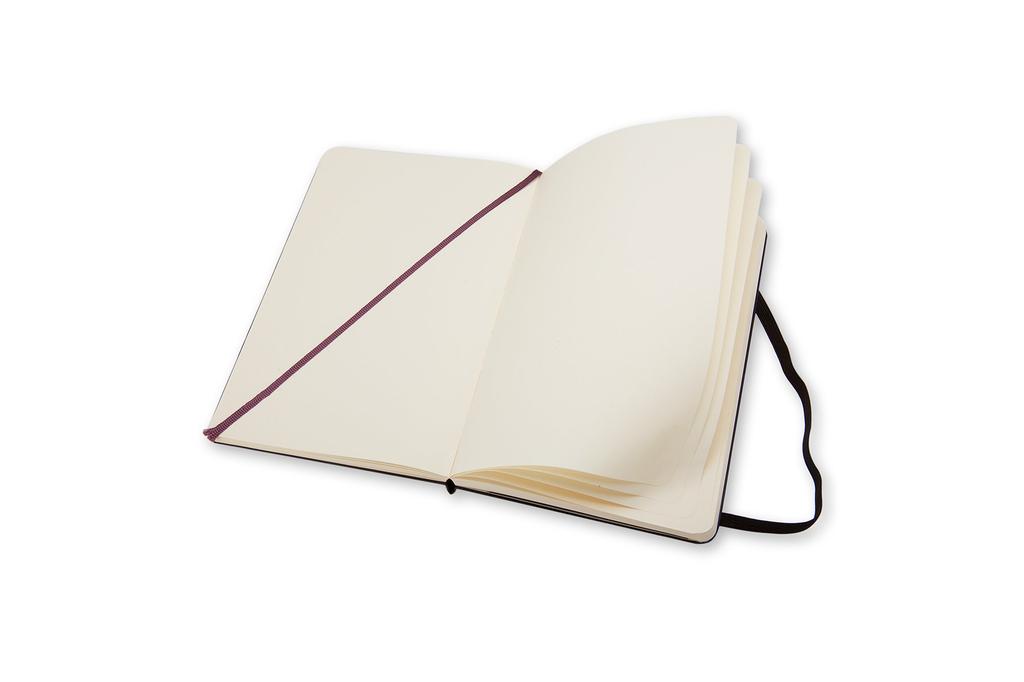 Moleskine Classic Large Size x QP062 Notebook, Hardcover, Plain, (13cm 21cm), Black,