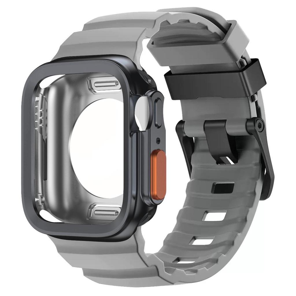 Silikonband + TPU-Hülle für Apple Watch 11 10 46mm Ultra 3 2 49mm SE3 SE2 44mm 45mm Armband für iWatch 11 10 9 Ultra 8 7 SE 6 5 4