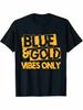 Blue And Golden Game Day Group for High School Football T-Shirts Short-Sleeve Tee Round Neck All Sea