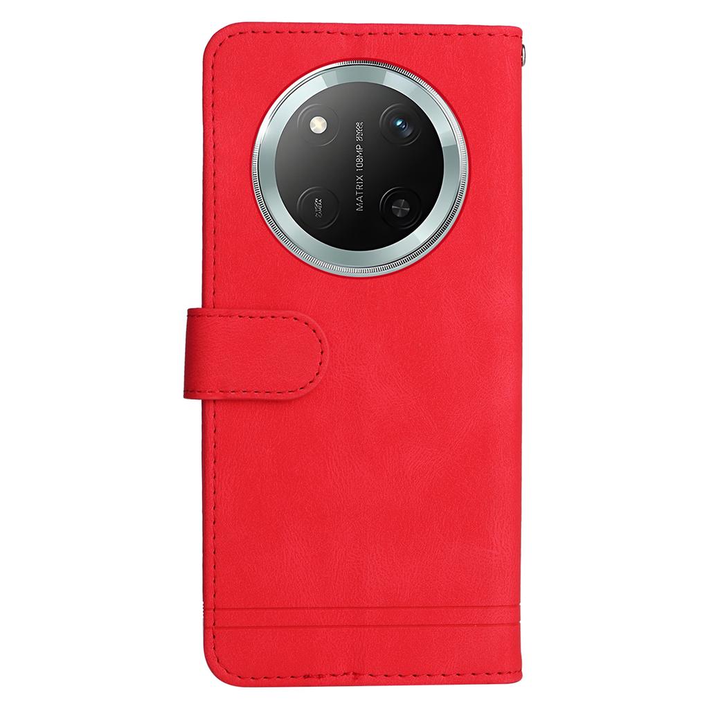 For Honor Magic7 Lite 5G/X9c 5G/X60 Pro 5G Leather Wallet Cases Skin Touch Phone Cover Stand with Strap