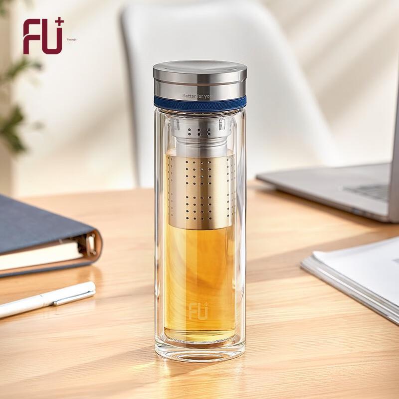 Fuguanjia FU+ Double-Layer Glass Tea Infuser Cup