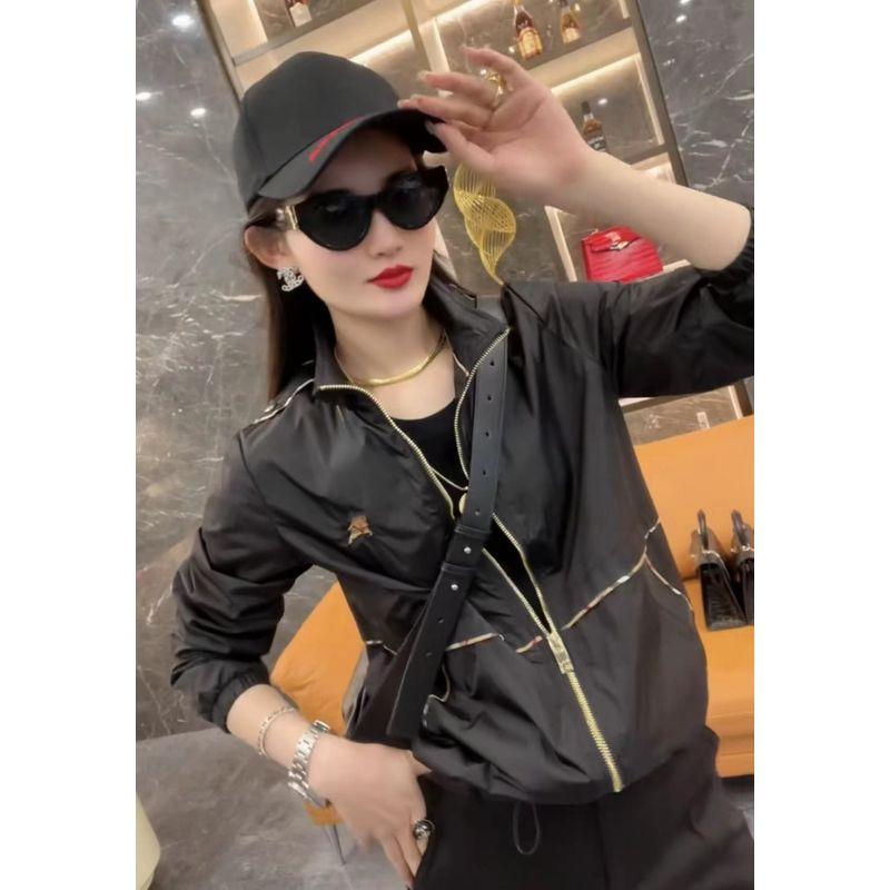 

Европейские товары Омолаживающий Стойка воротник Всепогодная верхняя одежда Повседневная куртка Black M