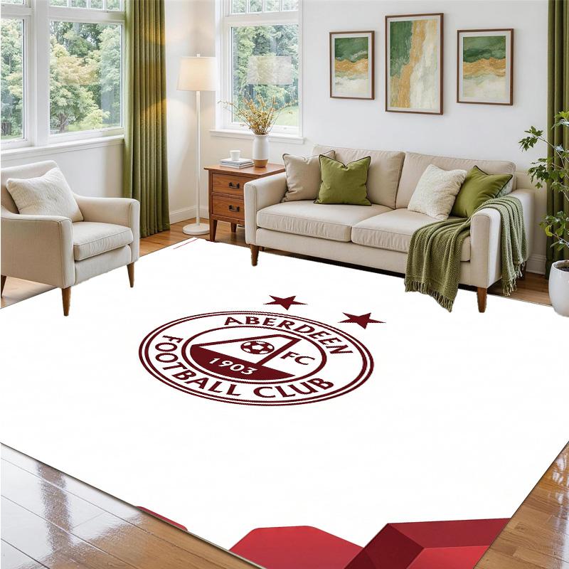 Aberdeen FC Design Crystal Velvet Rug Soft Decorative Mat for Bedroom Entrance