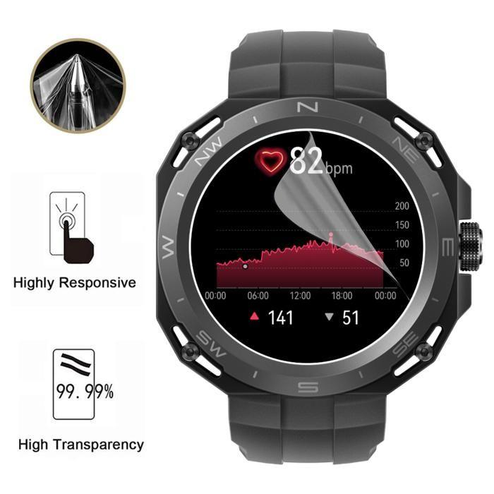 Screen Protector for Huawei Watch GT Cyber - 45.6 Mm [2 Pack] Ultra Thin Resistant Protective Plastic Film Phonillico