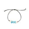 Vlen Boho Türkis Perlen Armband für Damen Verstellbares Schnurarmband Sommer Strand Schmuck Minimalistische Freundschaftsgeschenke