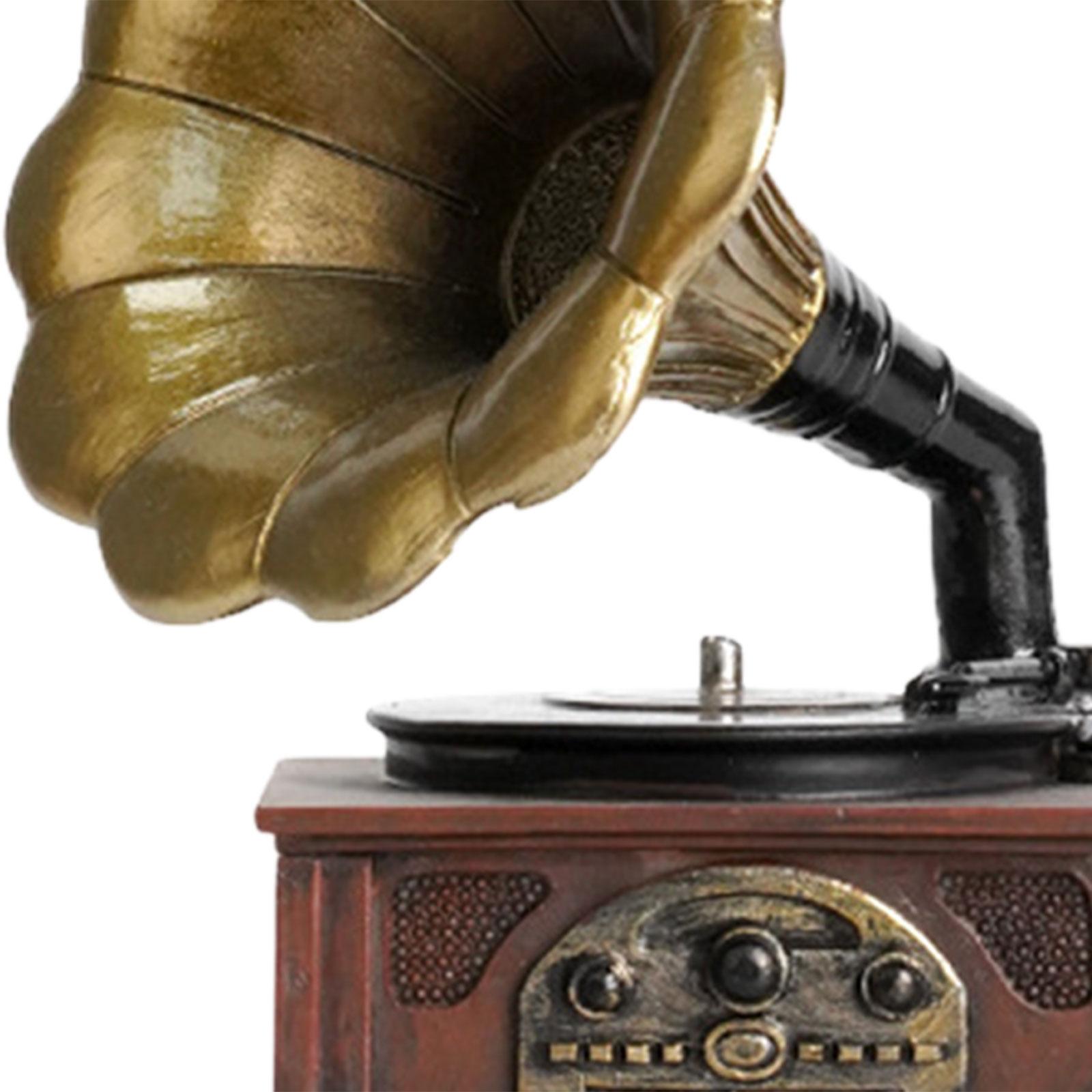 Vintage Style Statue Collectible Sculpture Desk Decorations Resin Figurine Lantern 7.5x6x13cm
