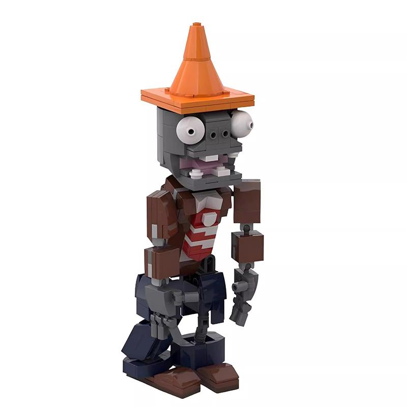 Bricklink MOC Ideen PVZ Spiel Pflanzen und Zombies Kampf Actionfiguren Sets Erbsenschützen Bausteine Kinderspielzeug Halloween Geschenk