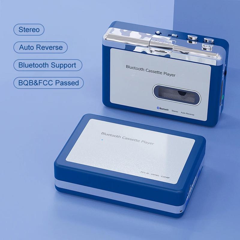 Nešiojamas retro kasetinis muzikos grotuvas asmeninis Walkman kasetės palaikymas 3,5 mm ausinės belaidis Bluetooth kasetinis grotuvas siųstuvas