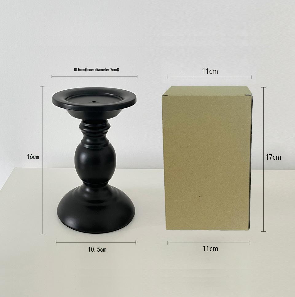 

Американский черный кованый подсвечник для ароматерапии - Ретро свадебный центральный элемент и домашний декор