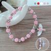 Fashion Angel Wing Cross Bracelet Acrylic Bead Chain Exquisite Religious Gift