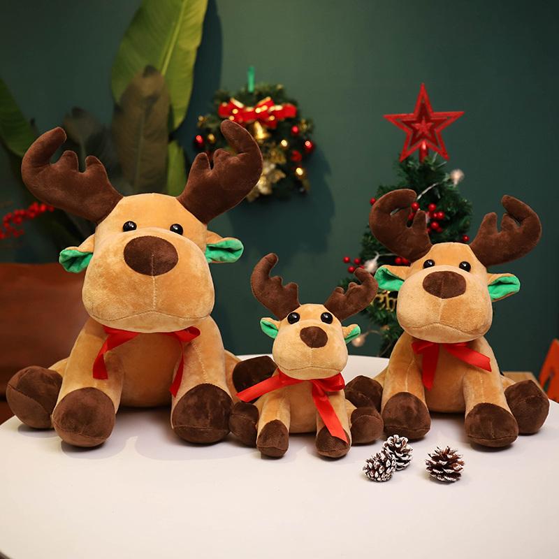 Xmas Elk Stuffed Plush Playthings Xmas Tree Plush Dolls Noel Navidad Desktop Ornament Merry Xmas Decors Designed For Children Gifts
