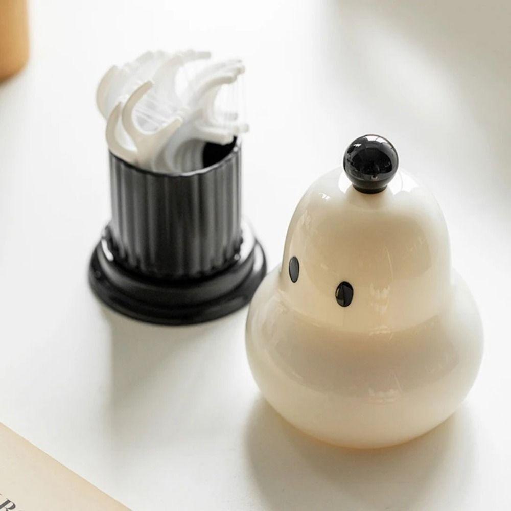 

Pear Shape Toothpick Box Cute Toothpick Jar Gift Toothpick Container Home білий