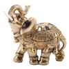   Feng Shui Golden Elephant Statue Sculpture Wealth Figurine Gift Home Decoration(L)