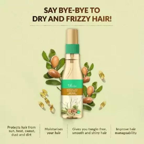 Olivia Moisture Lock Nourishment Hair Serum with Argan Oil Extract 100ml (Pack of 2)