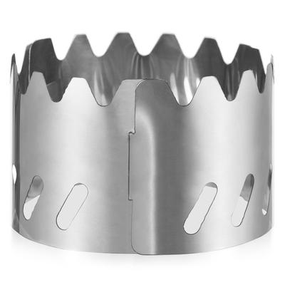 Tragbarer Mini-Alkoholkocher aus Aluminiumlegierung mit Deckel und Windschutz aus Edelstahl
