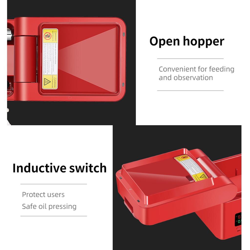 1500W Oil Presser LED Digital Temperature Control Squeezed Press Peanut Flaxseed Sesame Automatic Household Press Oil Machine
