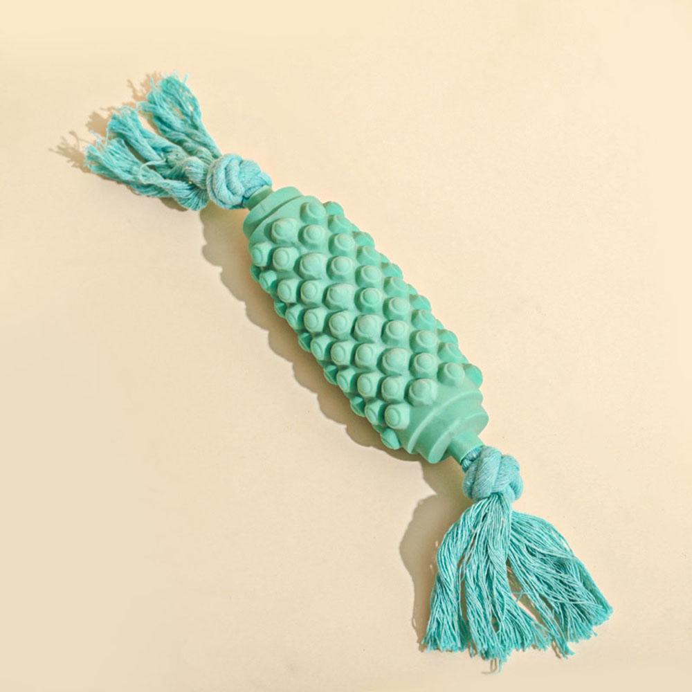 Durable Dog Chew Toy Latex Squeaky - Teething Molar Interactive Pet Toy for Puppies Small Medium Dogs,