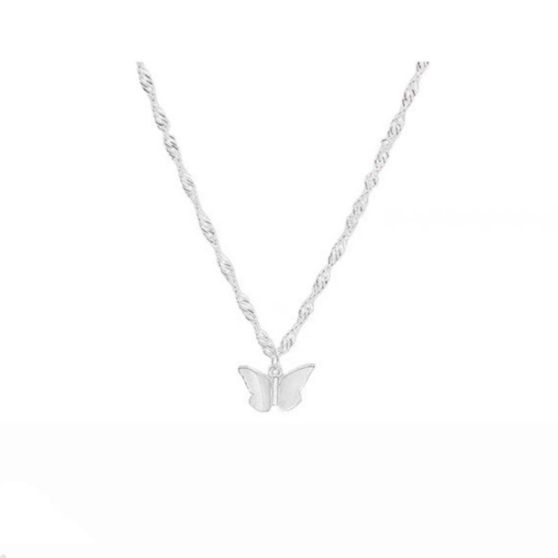 Elegant Korean Style Butterfly Necklace - Women s Summer Light Luxury Choker Clavicle Chain