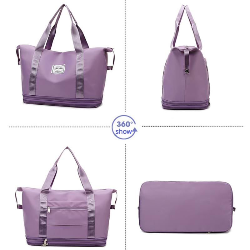 Double Layer Expansion Large Capacity Travel Bag Dry-wet Separation Handbag Lightweight Universal Outdoor Fitness Yoga Bag