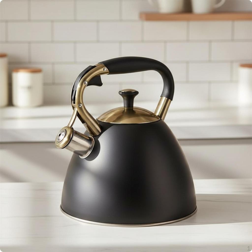 Teekessel mit Ausguss Pfeife Ergonomisch Induktion Teekessel Auslaufsicher