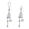 Unique Butterfly Phone Charm Fashionable Decorative Bead Keychain Lanyard Bag Pendant Accessory for Women Girls